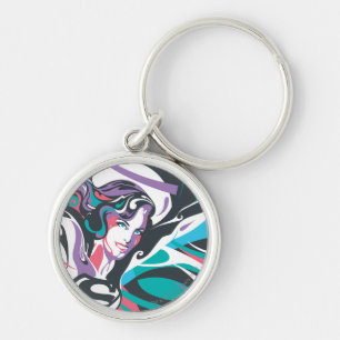 Supergirl Color Splash Swirls 2 Sleutelhanger