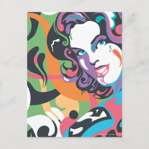 Supergirl Color Splash Swirls 4 Briefkaart