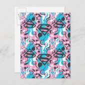 Supergirl Color Splash Swirls Pattern 7 Briefkaart (Voorkant / Achterkant)
