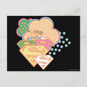 Supergirl Colorful Cloud Logo Briefkaart
