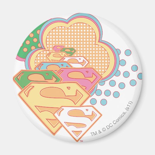Supergirl Colorful Cloud Logo Magneet (Voorkant)