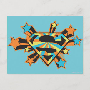 Supergirl Colorful Stars Logo Briefkaart