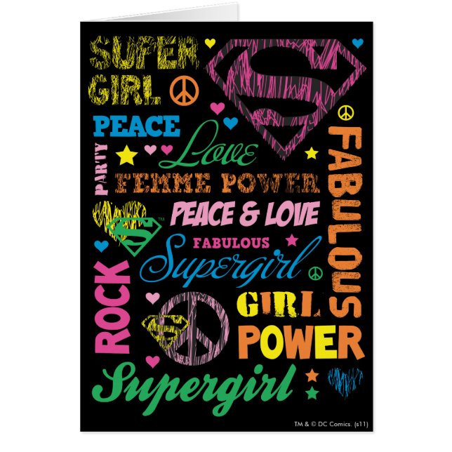 Supergirl Colorful Texte Collage (Devant)