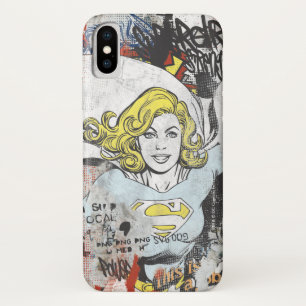 Supergirl Comic Caps 3 iPhone X Hoesje