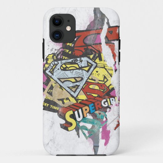 Supergirl Comic Caps 4 Case-Mate iPhone Case (Achterkant)