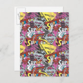 Supergirl Comic Caps Patroon 4 Briefkaart (Voorkant / Achterkant)