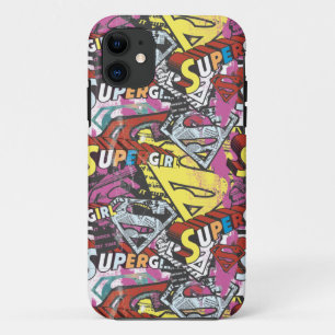 Supergirl Comic Caps Patroon 4 iPhone 11 Hoesje