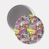 Supergirl Comic Caps Patroon 4 Magneet (Voorkant / Achterkant)
