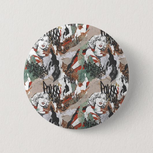 Supergirl Comic Caps Patroon 6 Ronde Button 5,7 Cm (Voorkant)
