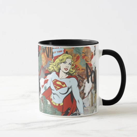 Supergirl Comic Caps Patroon 8 Mok (Rechts)