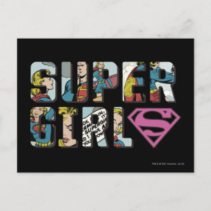 Supergirl Comic Logo Briefkaart