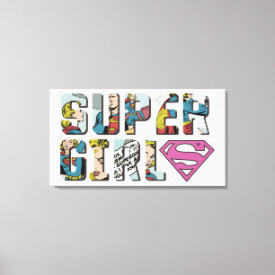 Supergirl Comic Logo Canvas Afdruk