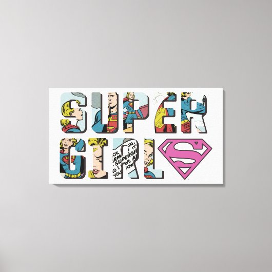Supergirl Comic Logo Canvas Afdruk (Voorkant)
