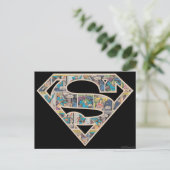 Supergirl Comic Strip Logo Briefkaart (Staand voorkant)