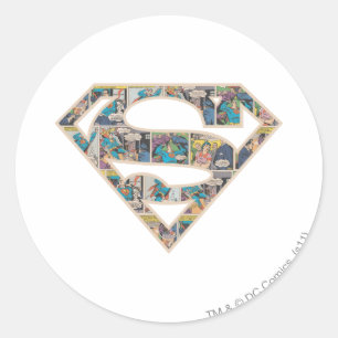 Supergirl Comic Strip Logo Ronde Sticker