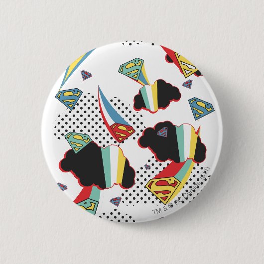 Supergirl Crazy Sky Ronde Button 5,7 Cm (Voorkant)