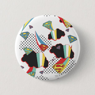 Supergirl Crazy Sky Ronde Button 5,7 Cm