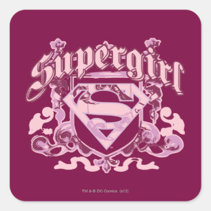 Supergirl Crest Design Vierkante Sticker