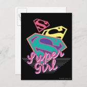 Supergirl Cursive Briefkaart (Voorkant / Achterkant)