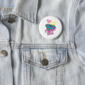 Supergirl Cursive Ronde Button 5,7 Cm (In situ)