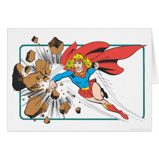 Supergirl Destroys Boulder (Voorkant Horizontaal)