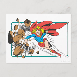 Supergirl Destroys Boulder Briefkaart