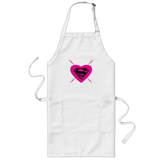 Supergirl diagonaal patroon lang schort (Voorkant)