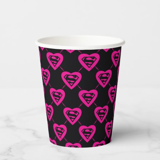 Supergirl diagonaal patroon papieren bekers (Achterkant)