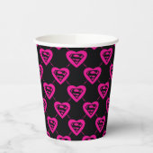 Supergirl diagonaal patroon papieren bekers (Links)