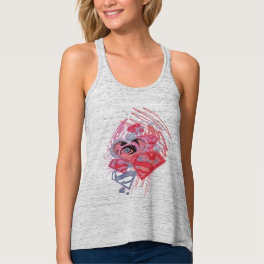Supergirl Diamonds en Lips Tanktop (Voorkant)
