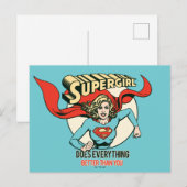 Supergirl doet alles beter dan jij briefkaart (Voorkant / Achterkant)