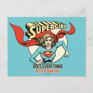 Supergirl doet alles beter dan jij briefkaart