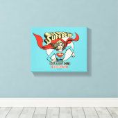 Supergirl doet alles beter dan jij canvas afdruk (Insitu (Houten vloer))