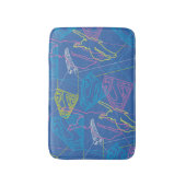 Supergirl en Logo gekleurde contouren Badmat (Voorkant Verticaal)