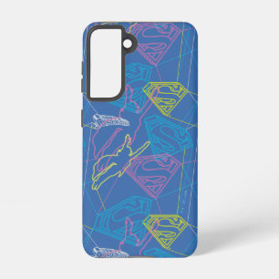 Supergirl en Logo gekleurde contouren Samsung Galaxy Hoesje
