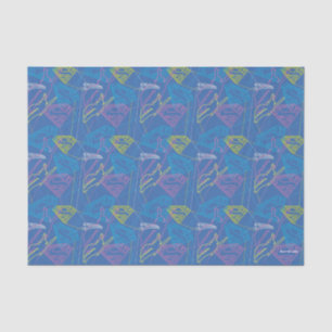 Supergirl en Logo gekleurde contouren Tissuepapier
