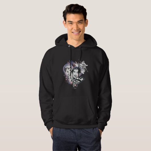 Supergirl Face Collage Hoodie (Voorkant volledig)