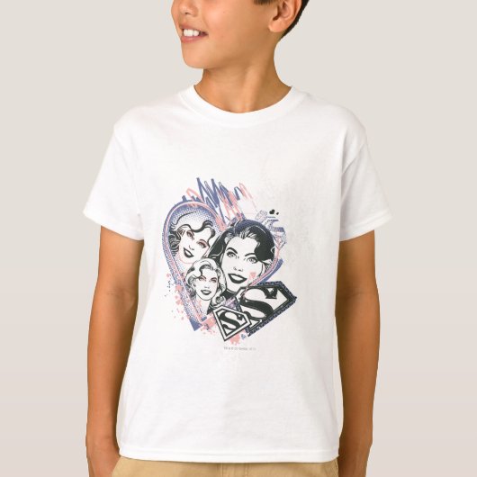 Supergirl Face Collage T-shirt (Voorkant)