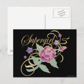 Supergirl Fancy Rozen Briefkaart (Voorkant / Achterkant)