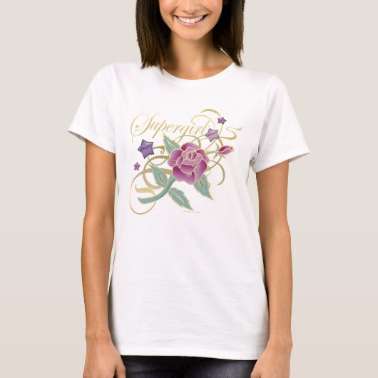 Supergirl Fancy Rozen T-shirt (Voorkant)