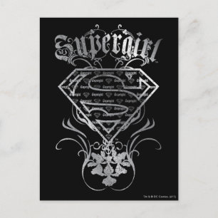 Supergirl Fancy Silver Logo Briefkaart