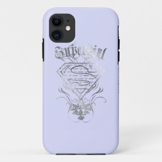 Supergirl Fancy Silver Logo Case-Mate iPhone Case (Achterkant)