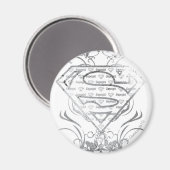 Supergirl Fancy Silver Logo Magneet (Voorkant / Achterkant)