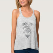Supergirl Fancy Silver Logo Tanktop (Voorkant)