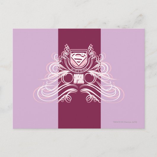 Supergirl Flourish Design Briefkaart (Voorkant)