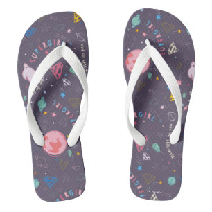 Supergirl Flying Upwards Illustratie Teenslippers