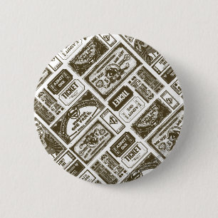 Supergirl Geef één patroon bruin toe Ronde Button 5,7 Cm