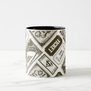 Supergirl Geef één patroon bruin toe Tweekleurige Koffiemok