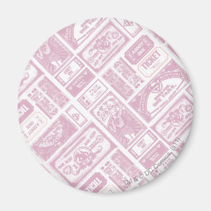 Supergirl Geef één patroon roze toe Magneet