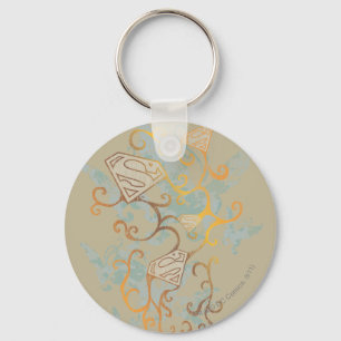 Supergirl Gold en Brown Sleutelhanger